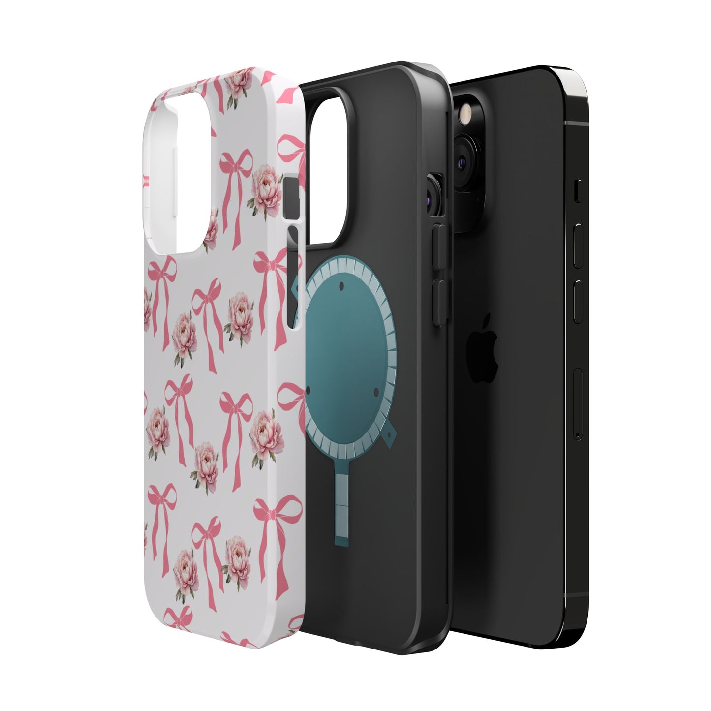 Pink Bow & Flowers MagSafe iPhone® Case