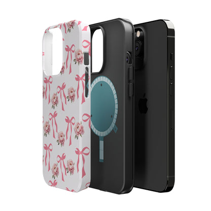 Pink Bow & Flowers MagSafe iPhone® Case