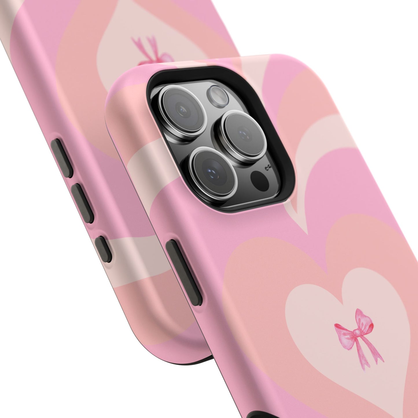 Pink Bow & Big Hearts MagSafe iPhone® Case
