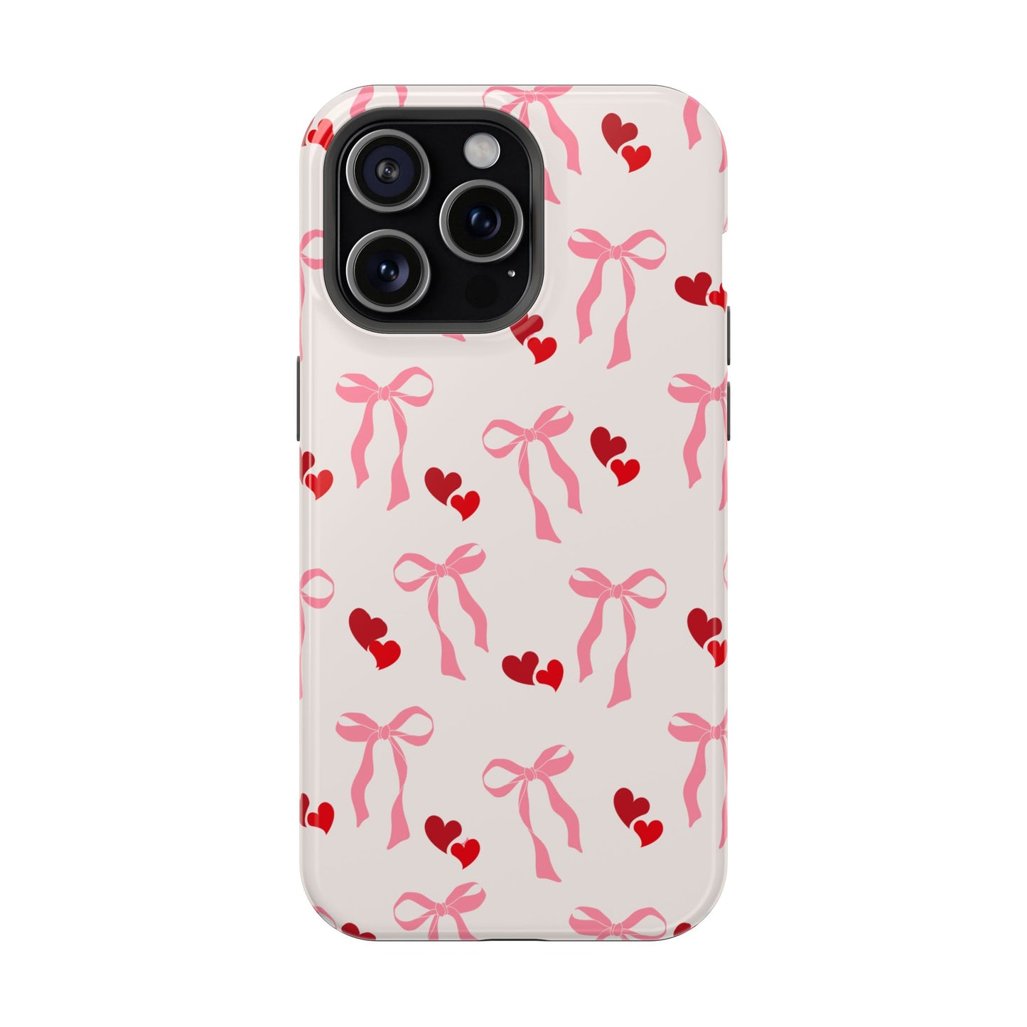 Pink Bows & Hearts MagSafe iPhone® Case