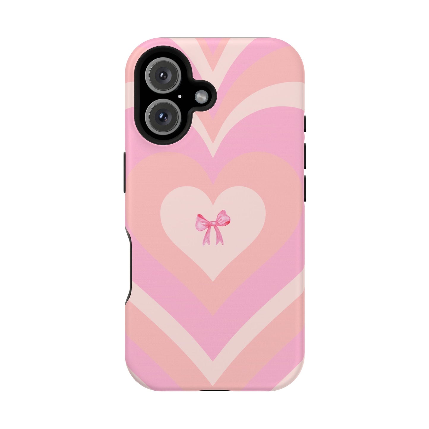 Pink Bow & Big Hearts MagSafe iPhone® Case