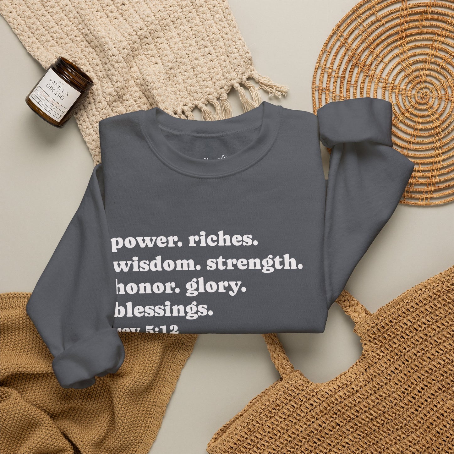 Declaring Your Power. Riches. Wisdom. Strength Crewneck Sweatshirt