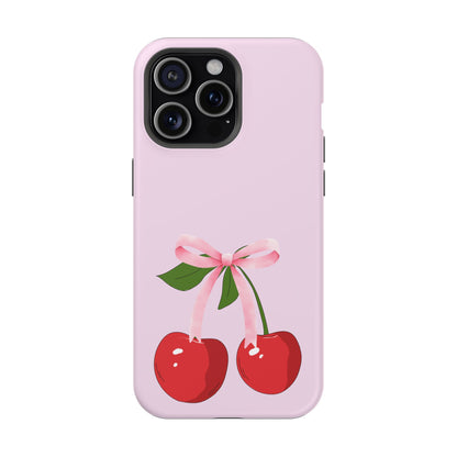 Pink Bow & Cherry MagSafe iPhone® Case