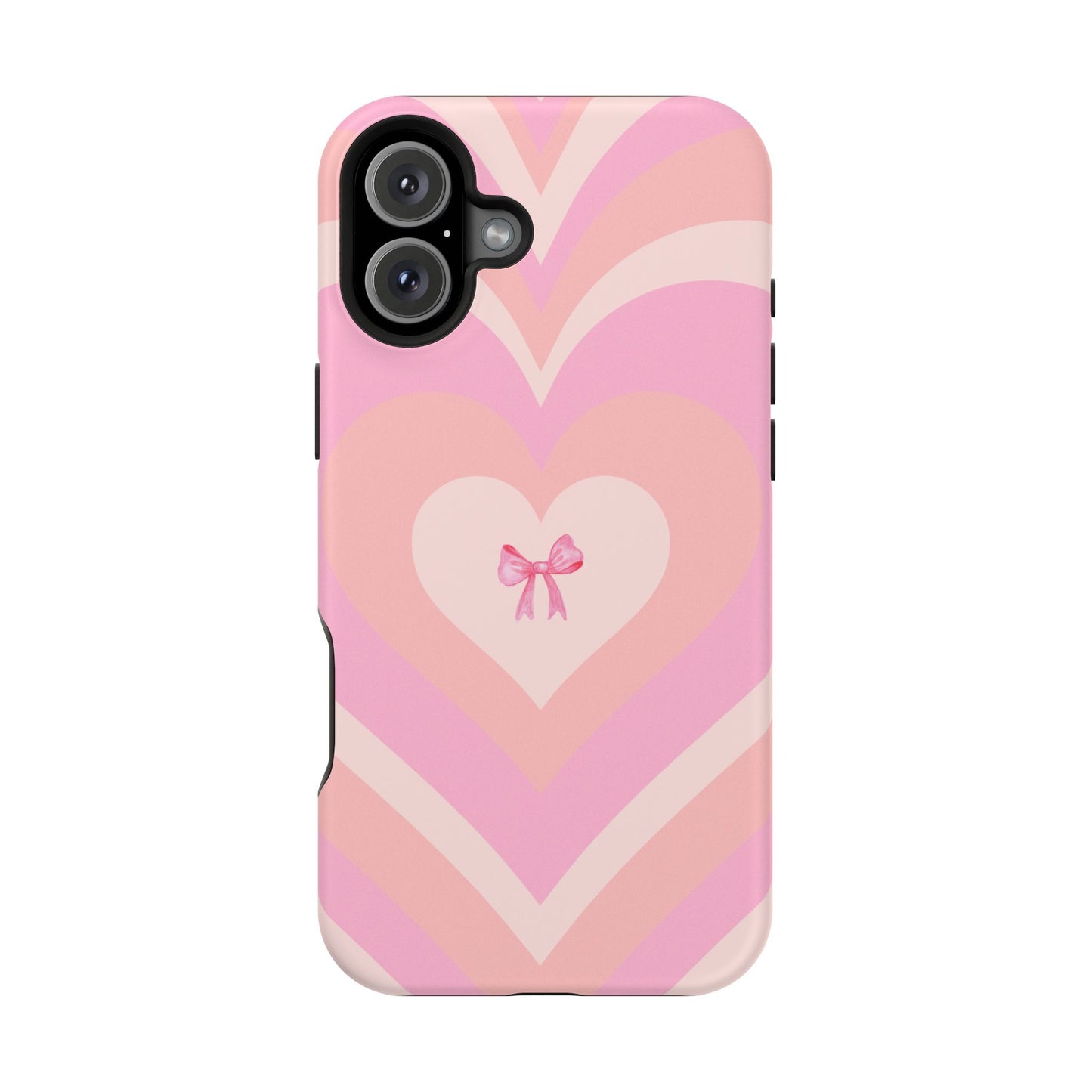 Pink Bow & Big Hearts MagSafe iPhone® Case