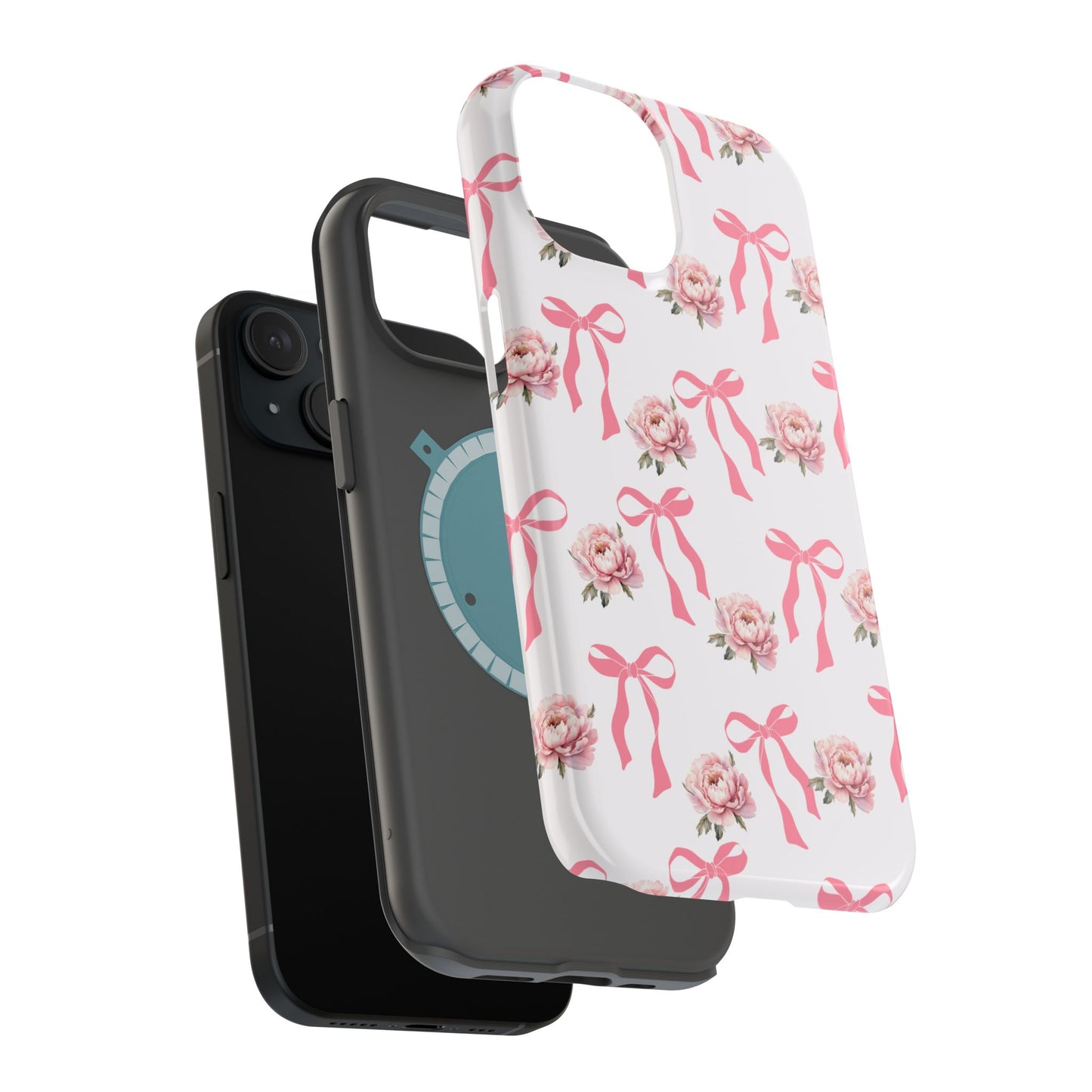 Pink Bow & Flowers MagSafe iPhone® Case