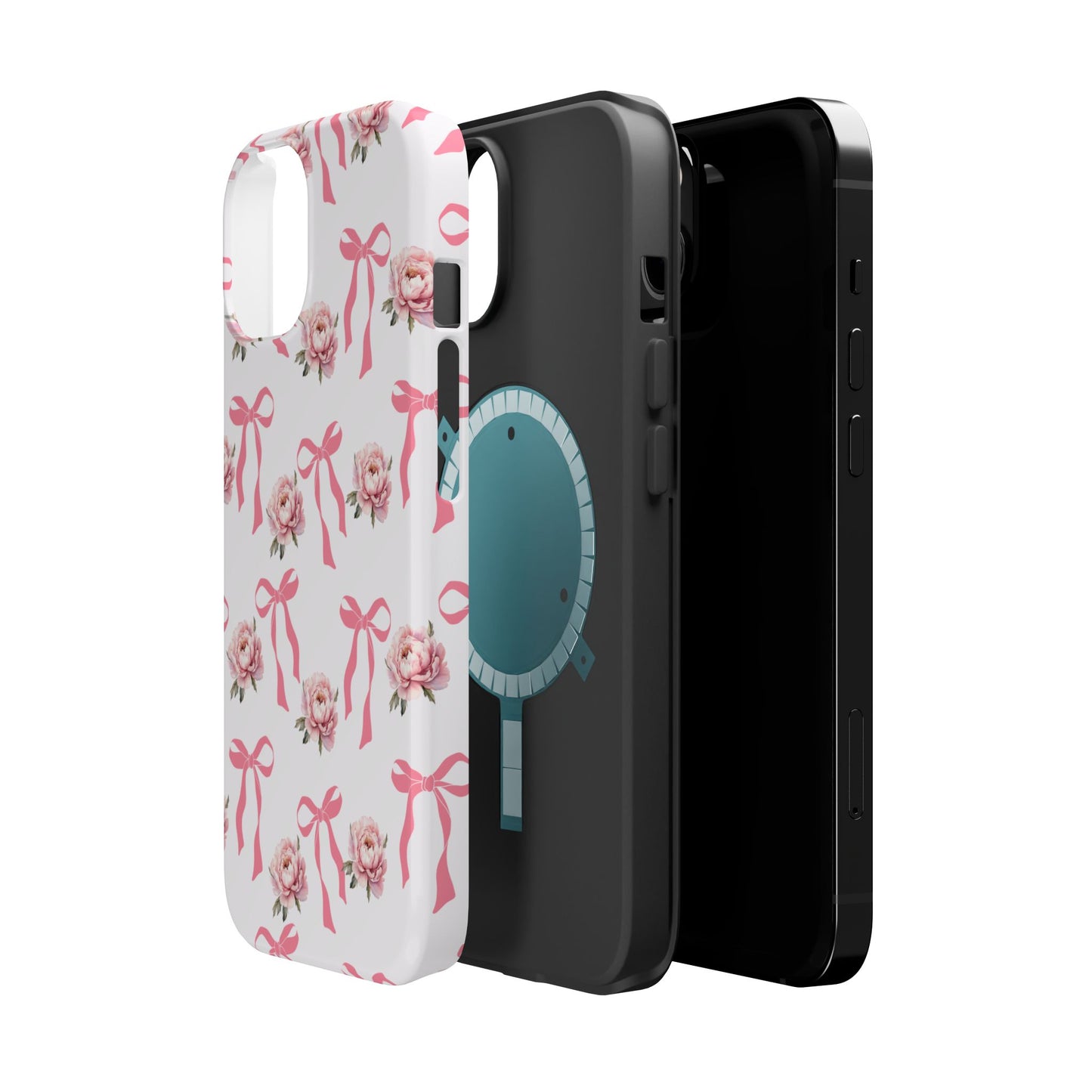 Pink Bow & Flowers MagSafe iPhone® Case