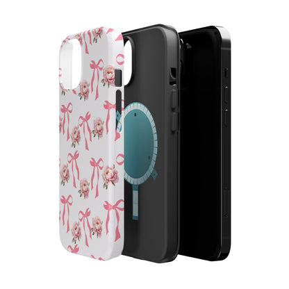 Pink Bow & Flowers MagSafe iPhone® Case