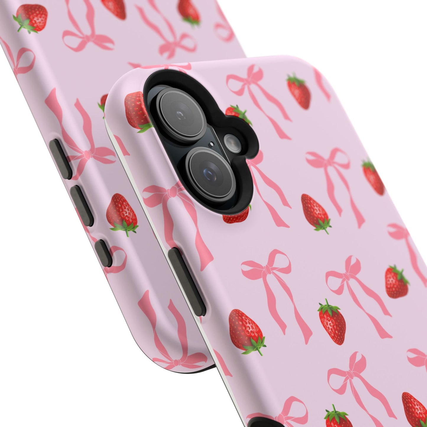 Pink Bow & Strawberry MagSafe iPhone® Case