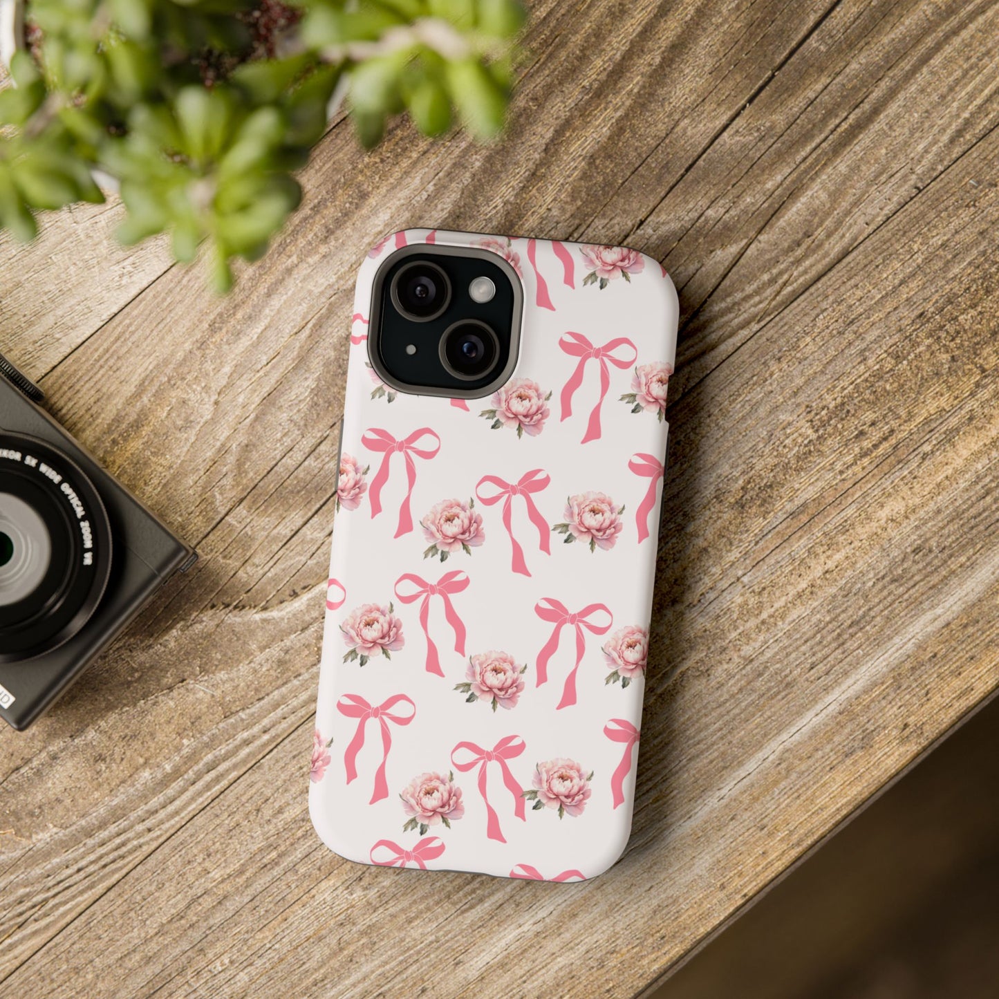 Pink Bow & Flowers MagSafe iPhone® Case