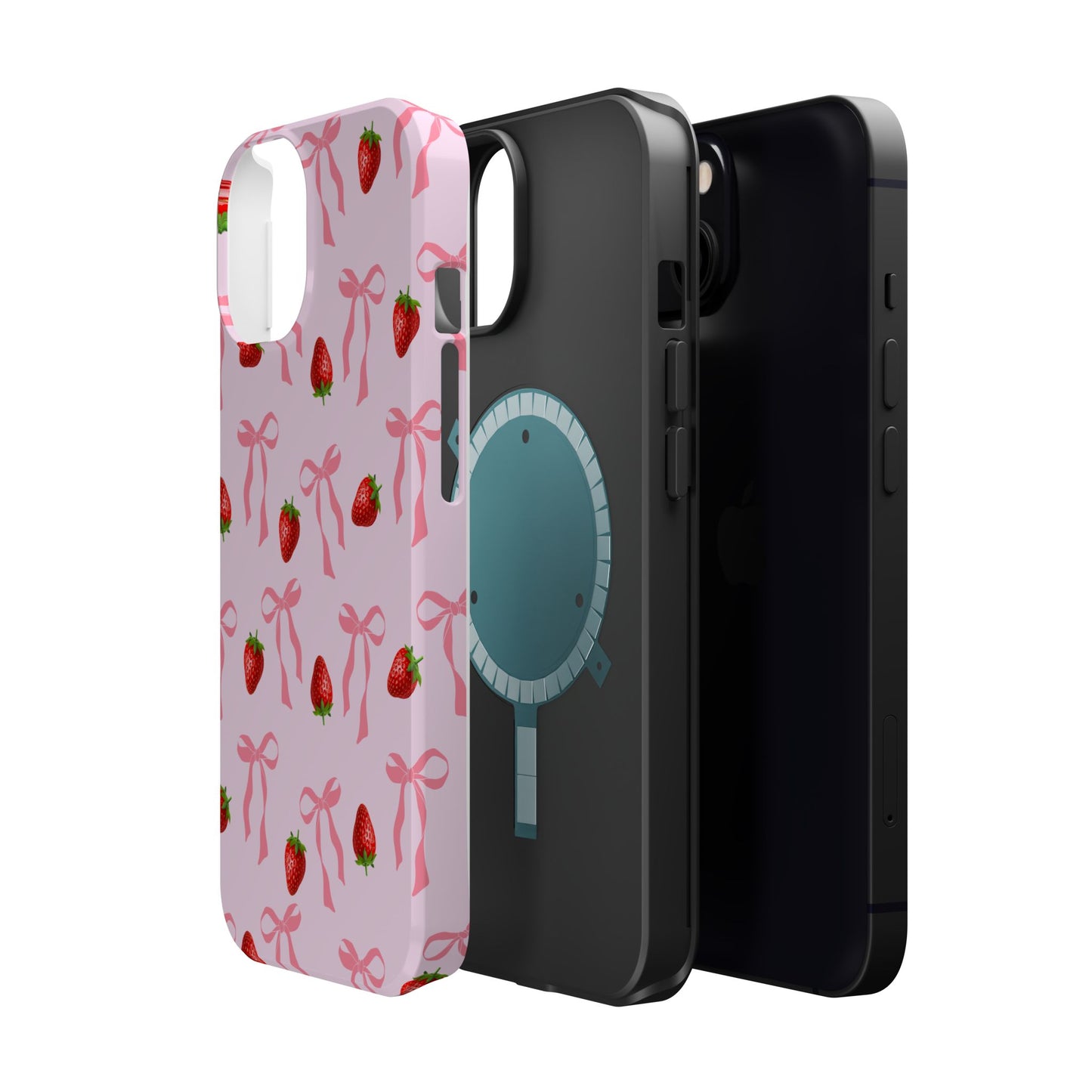 Pink Bow & Strawberry MagSafe iPhone® Case