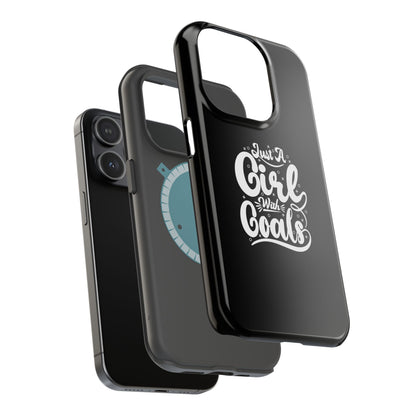 Girl with Goals MagSafe iPhone® Case Black