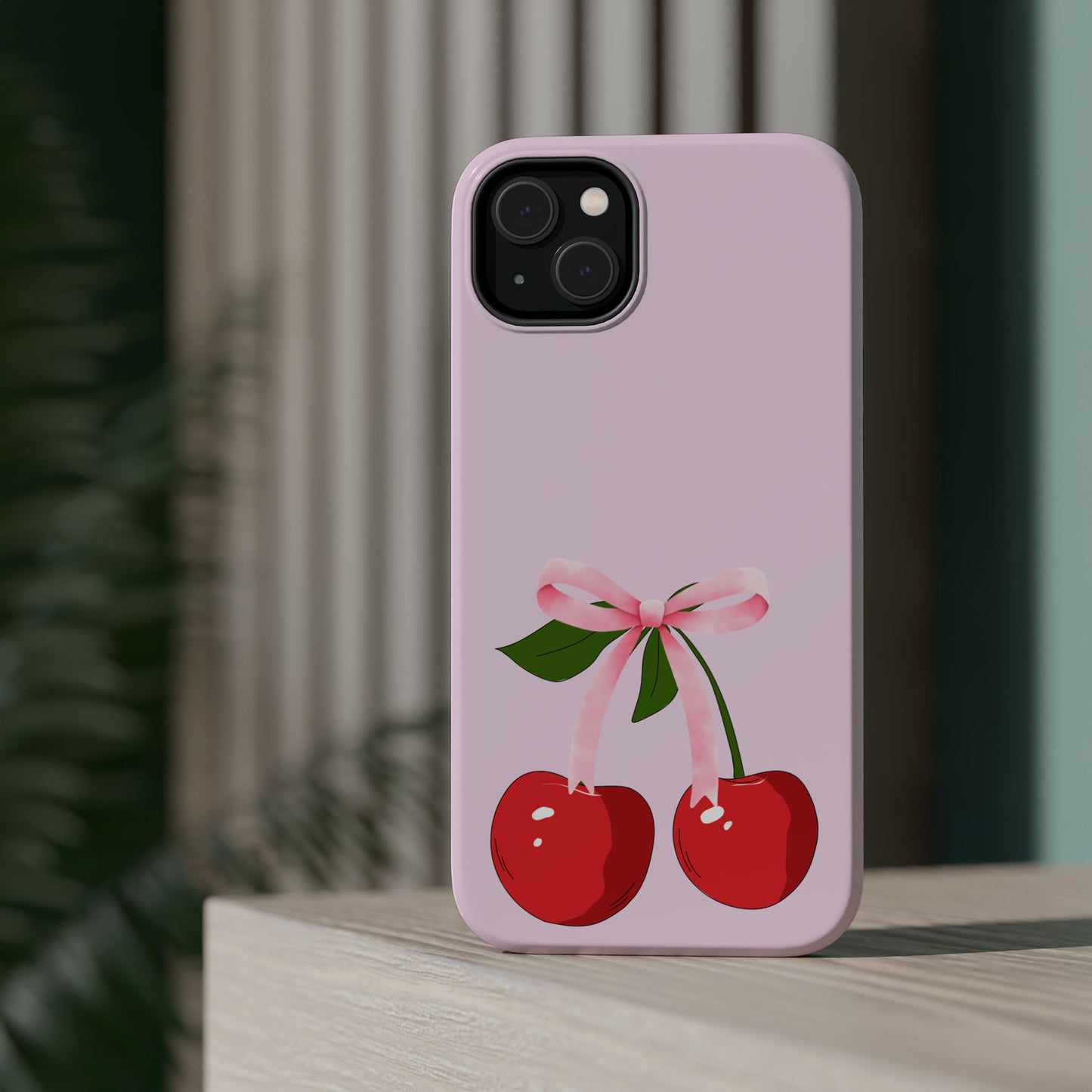 Pink Bow & Cherry MagSafe iPhone® Case