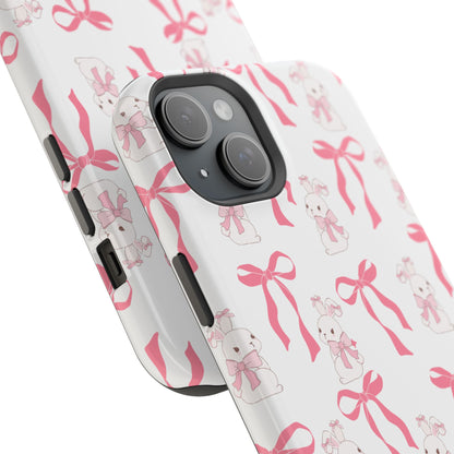 Pink Bows & Bunnies MagSafe iPhone® Case