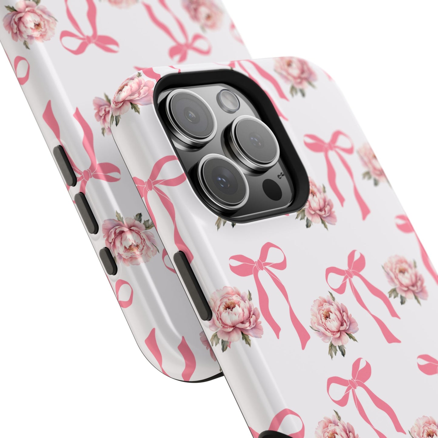 Pink Bow & Flowers MagSafe iPhone® Case