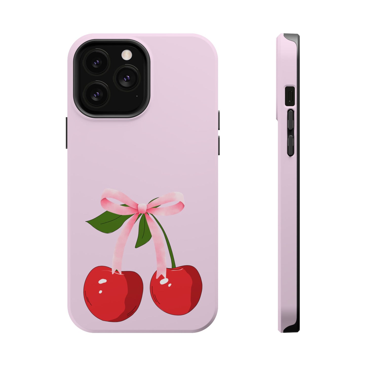 Pink Bow & Cherry MagSafe iPhone® Case