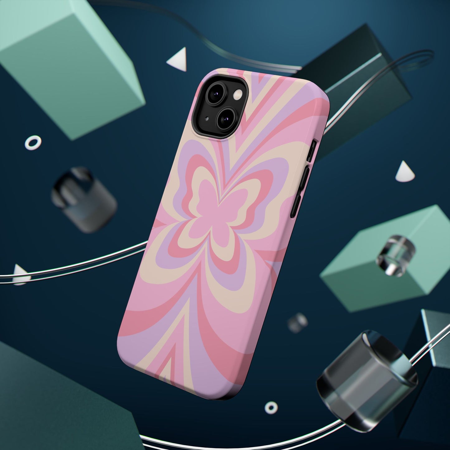 Pink Bow & Butterfly MagSafe iPhone® Case