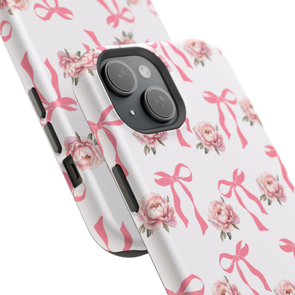 Pink Bow & Flowers MagSafe iPhone® Case