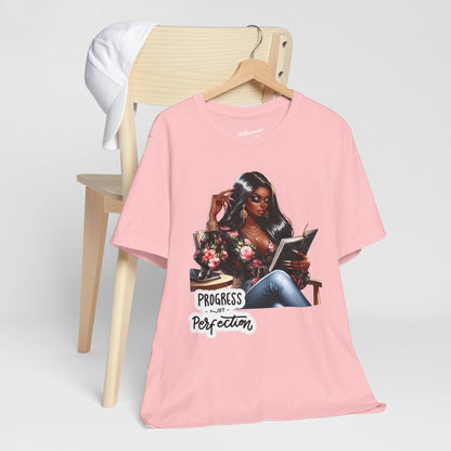 Progress Not Perfection Soft Cotton Tee