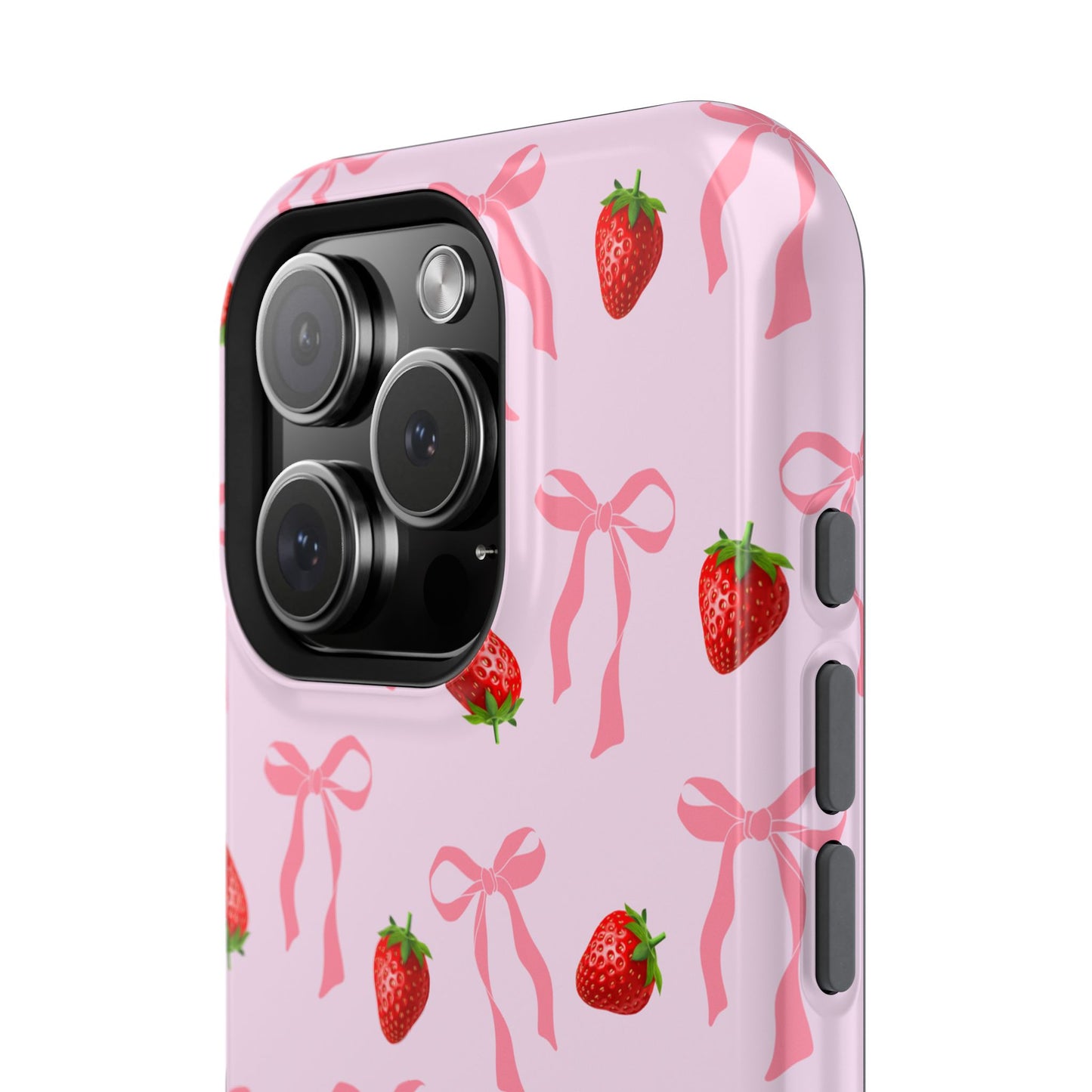 Pink Bow & Strawberry MagSafe iPhone® Case