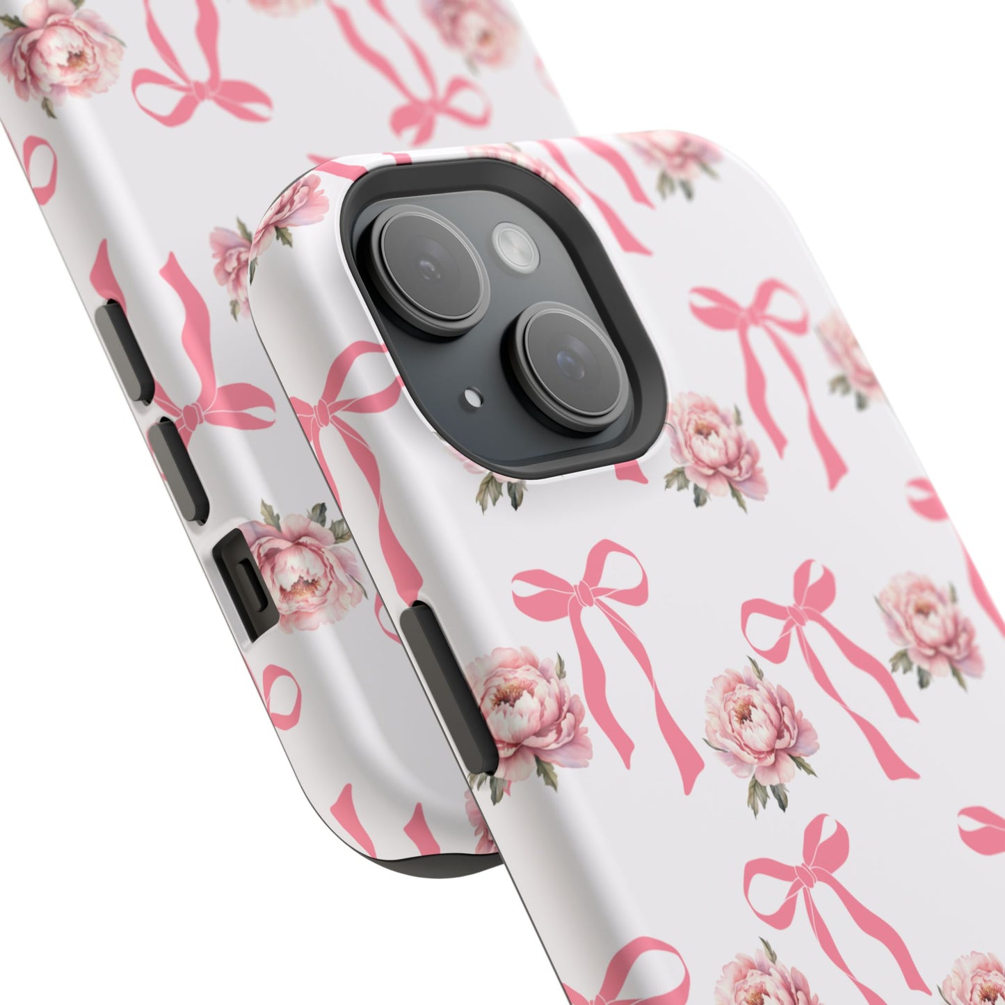 Pink Bow & Flowers MagSafe iPhone® Case