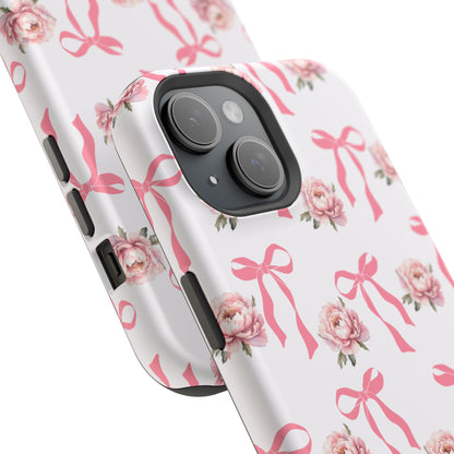 Pink Bow & Flowers MagSafe iPhone® Case