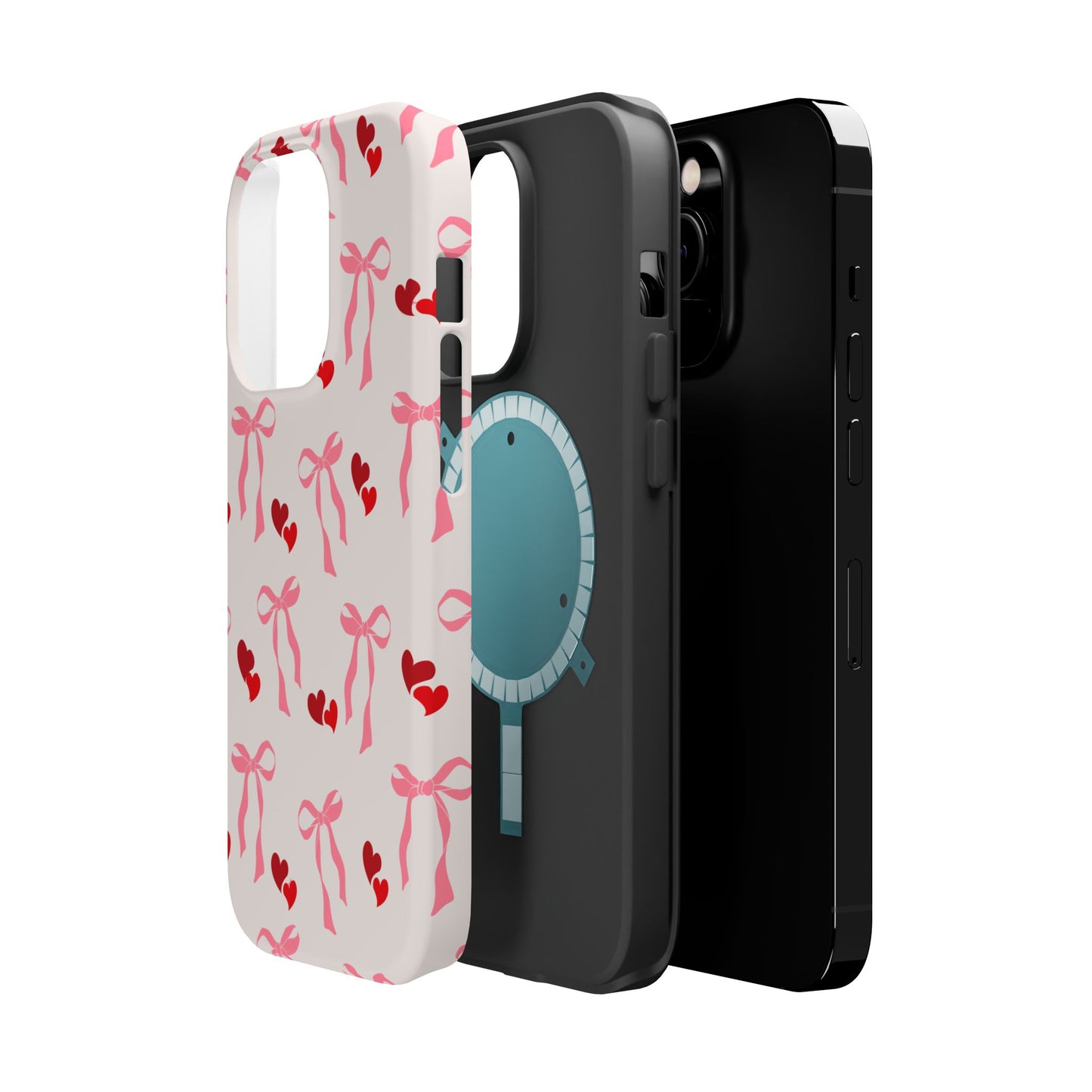 Pink Bows & Hearts MagSafe iPhone® Case
