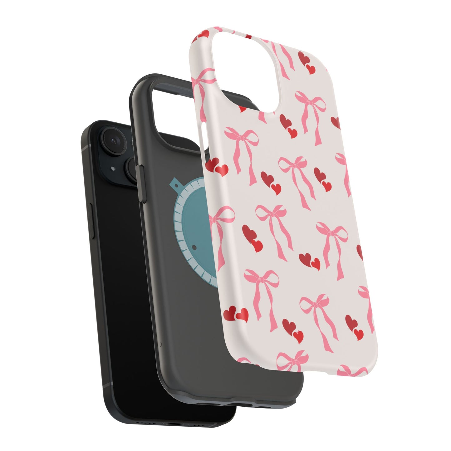 Pink Bows & Hearts MagSafe iPhone® Case