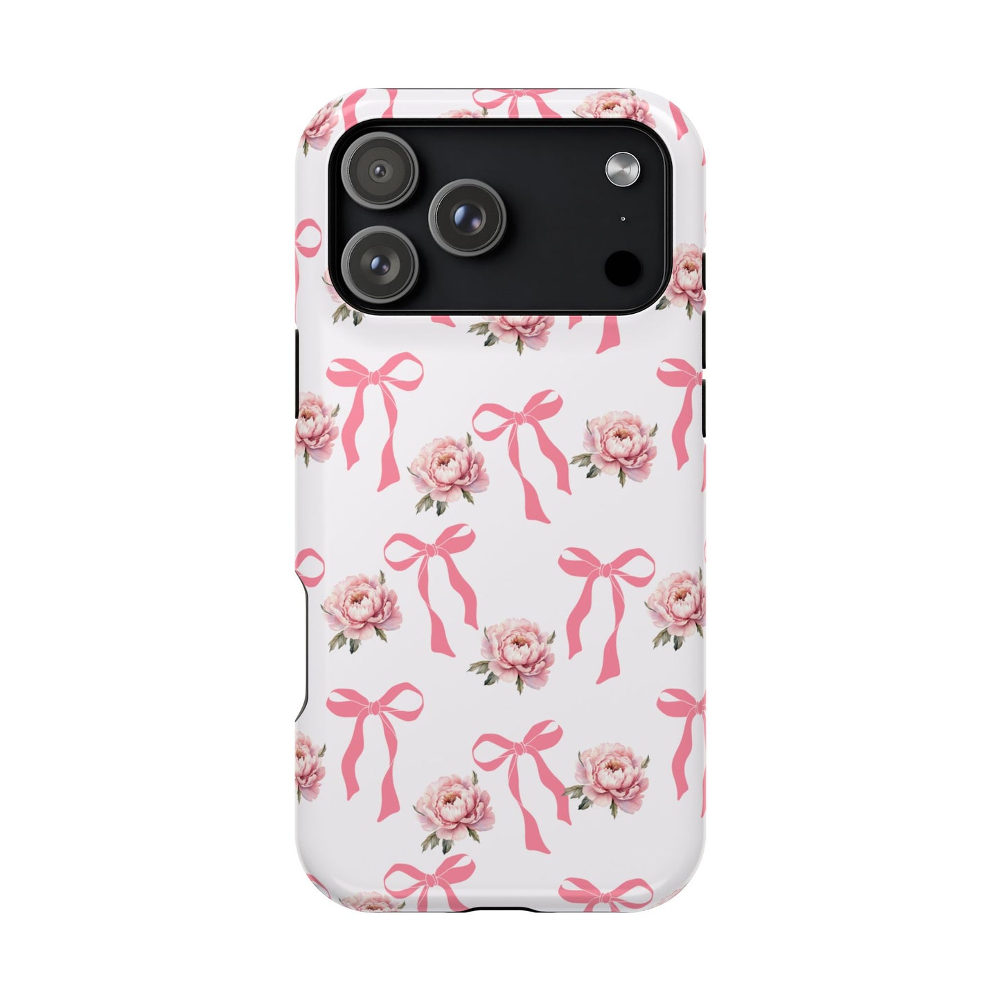 Pink Bow & Flowers MagSafe iPhone® Case