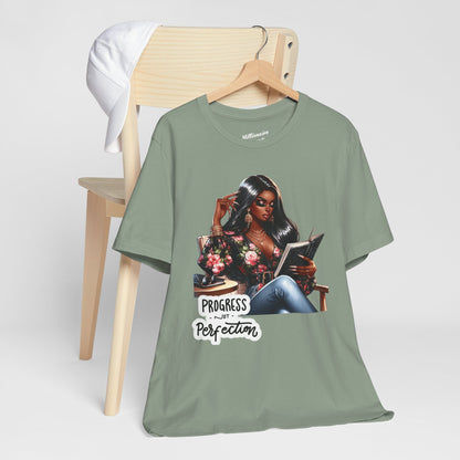 Progress Not Perfection Soft Cotton Tee