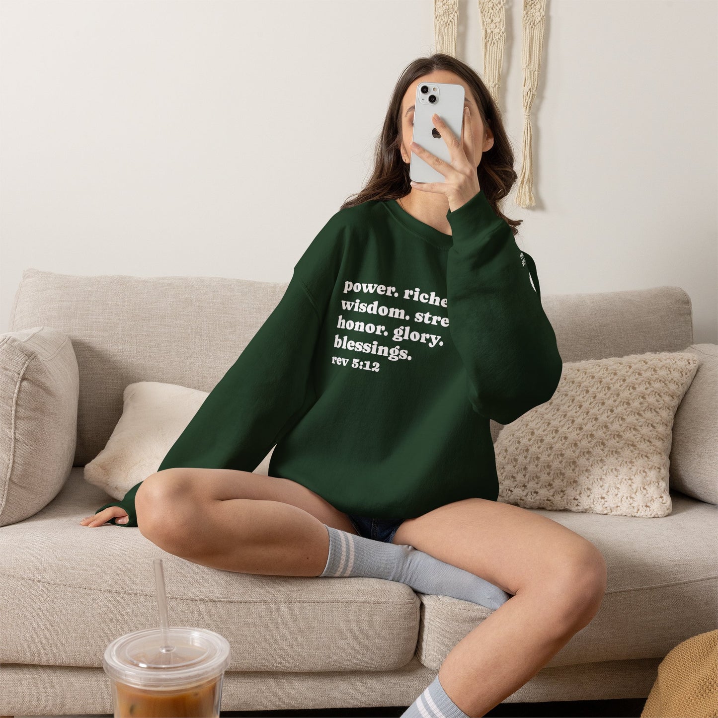 Declaring Your Power. Riches. Wisdom. Strength Crewneck Sweatshirt