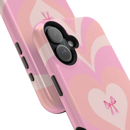 Pink Bow & Big Hearts MagSafe iPhone® Case