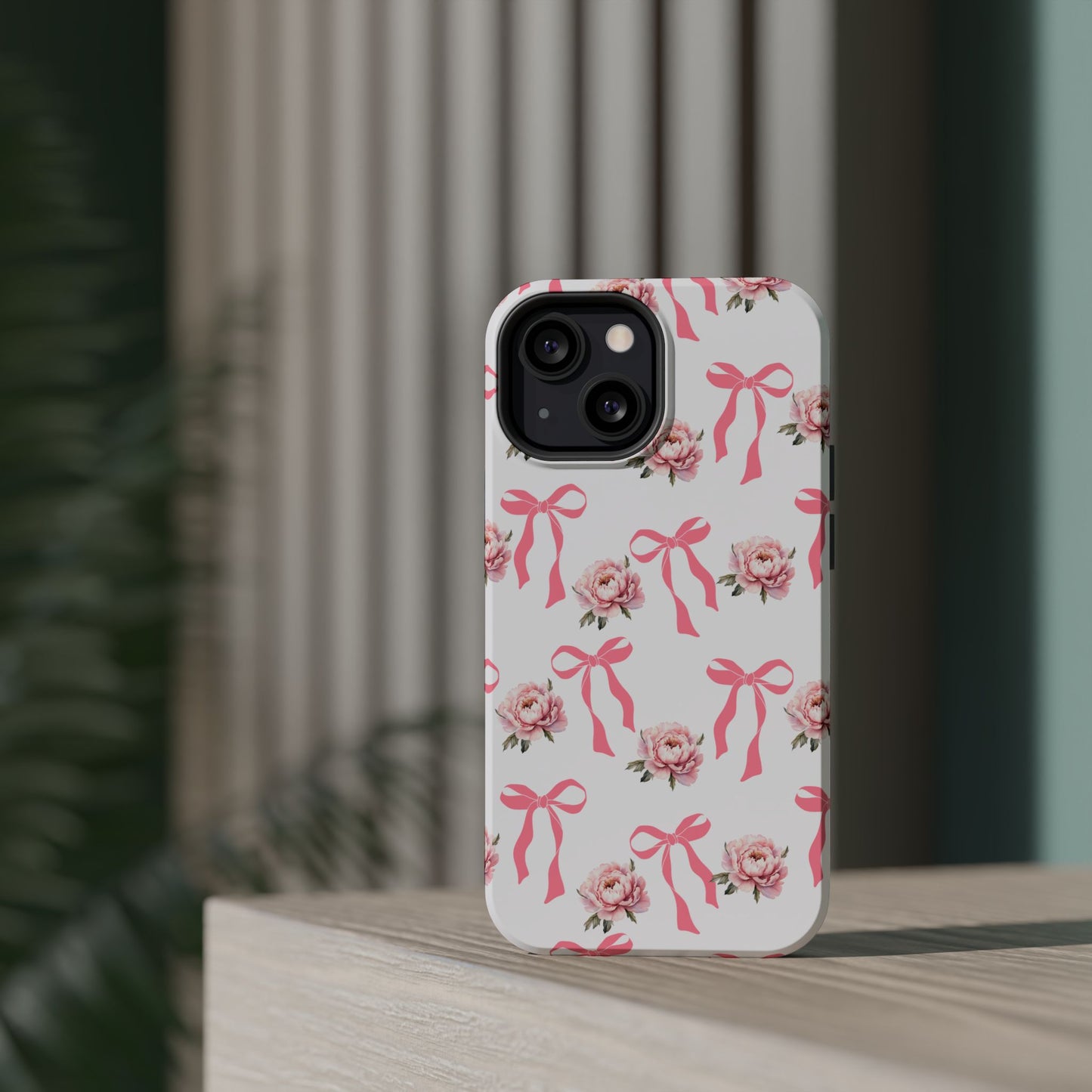 Pink Bow & Flowers MagSafe iPhone® Case