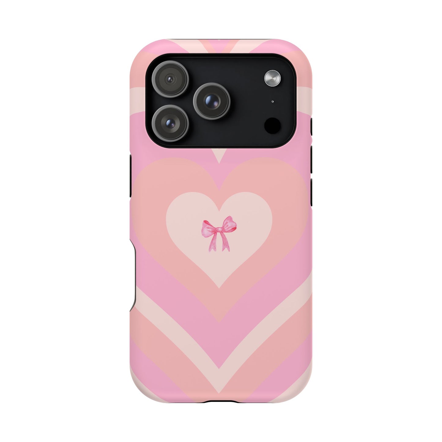 Pink Bow & Big Hearts MagSafe iPhone® Case