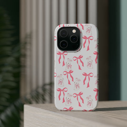 Pink Bows & Bunnies MagSafe iPhone® Case