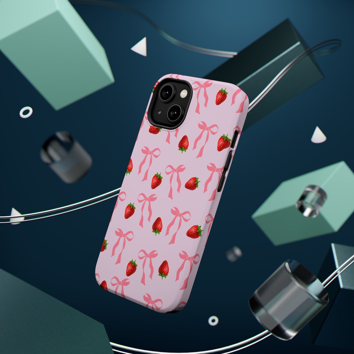 Pink Bows & Strawberry MagSafe iPhone® Case