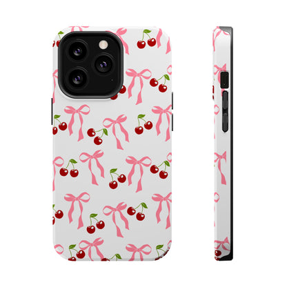 Pink Bows & Cherry MagSafe iPhone® Case