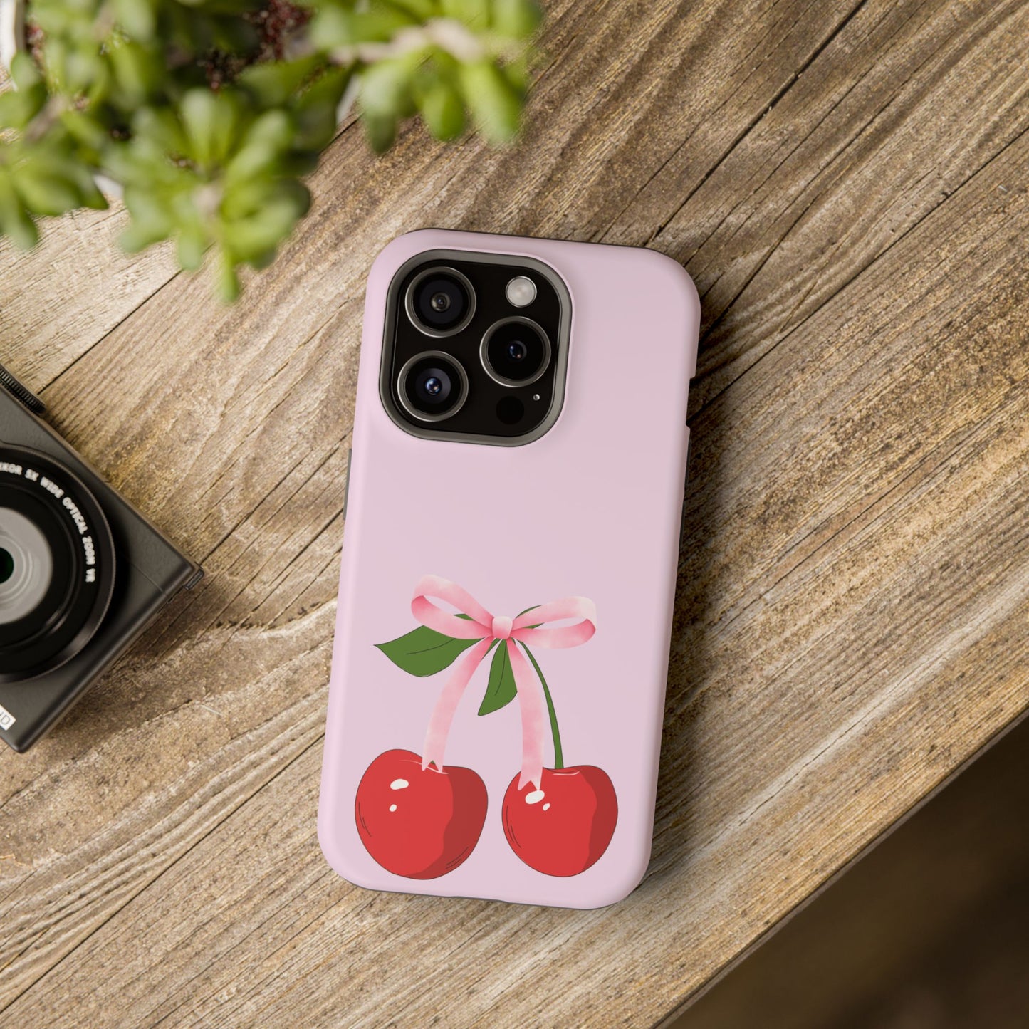 Pink Bow & Cherry MagSafe iPhone® Case