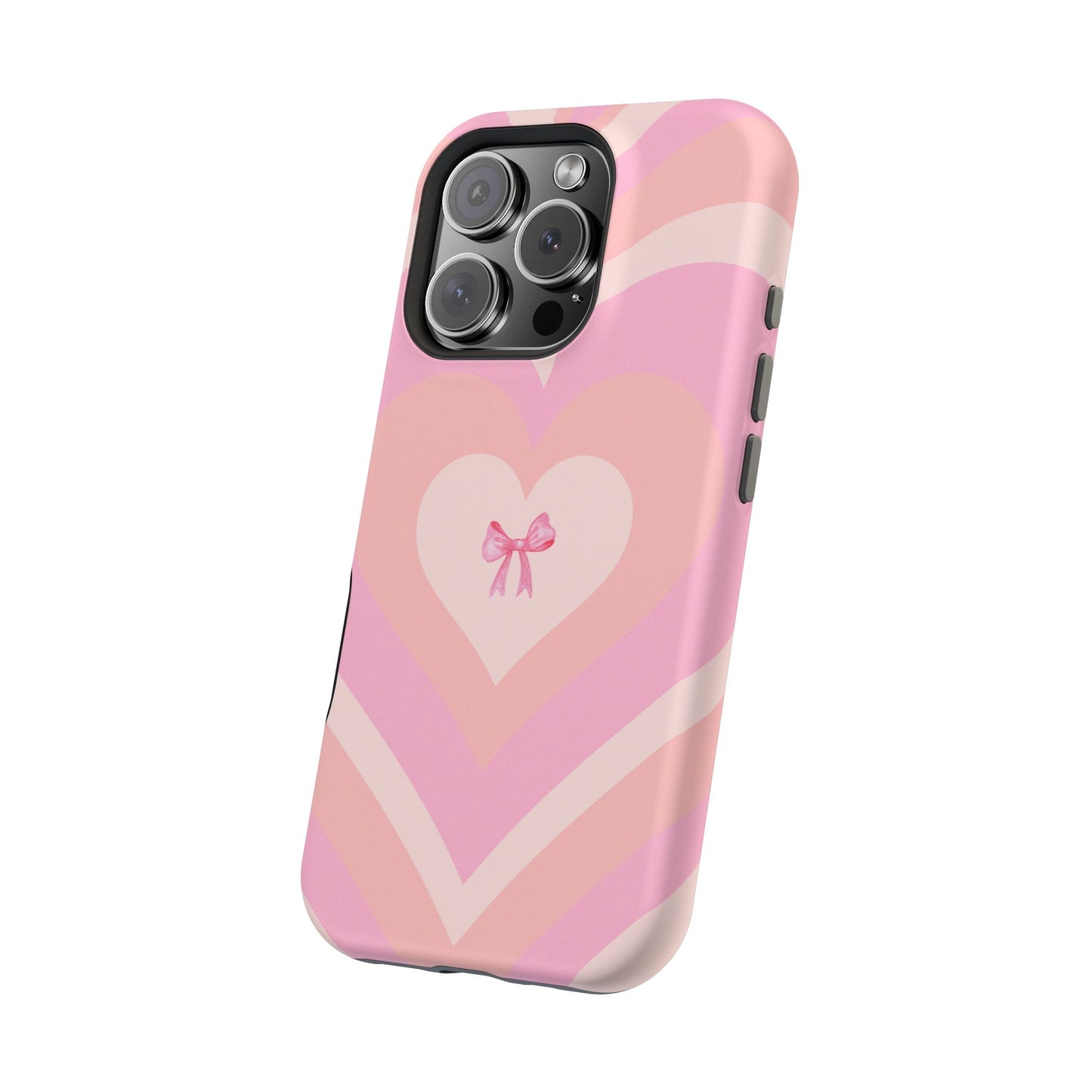 Pink Bow & Big Hearts MagSafe iPhone® Case