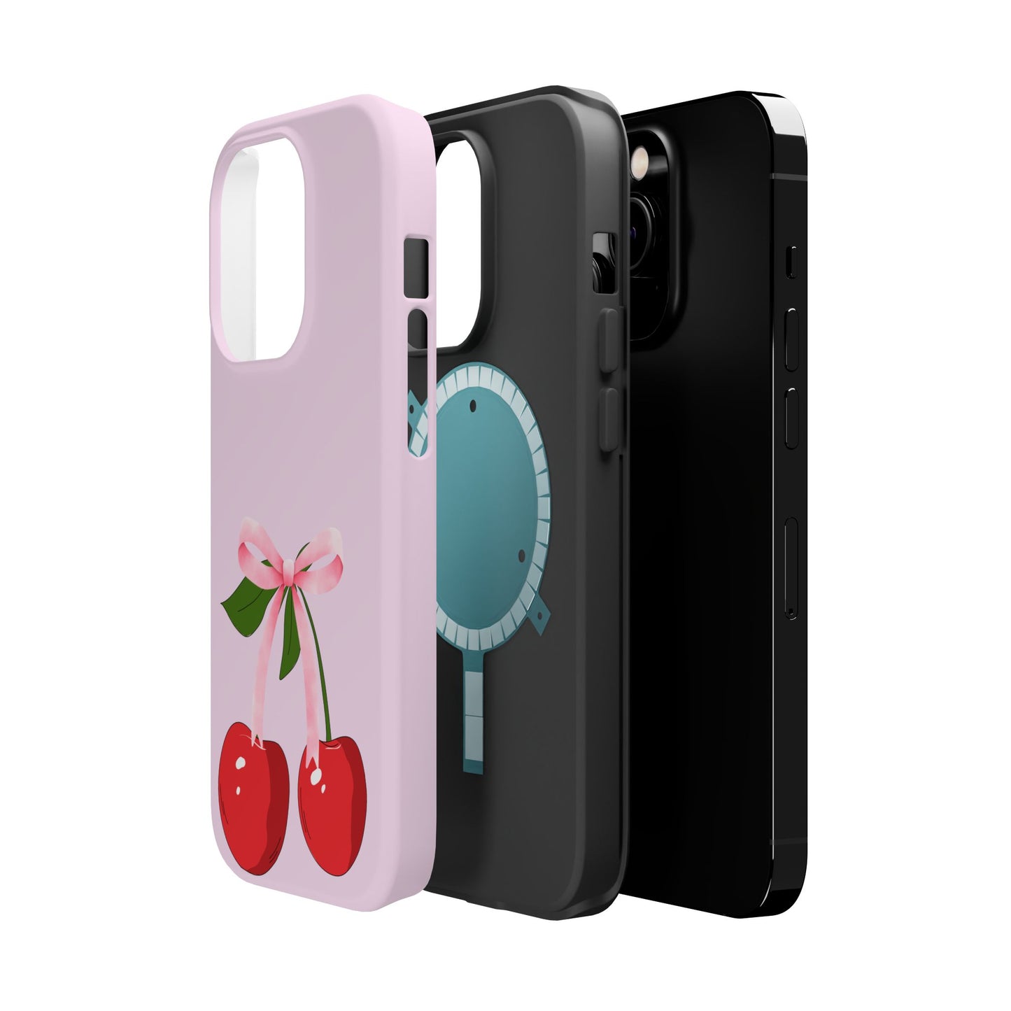 Pink Bow & Cherry MagSafe iPhone® Case