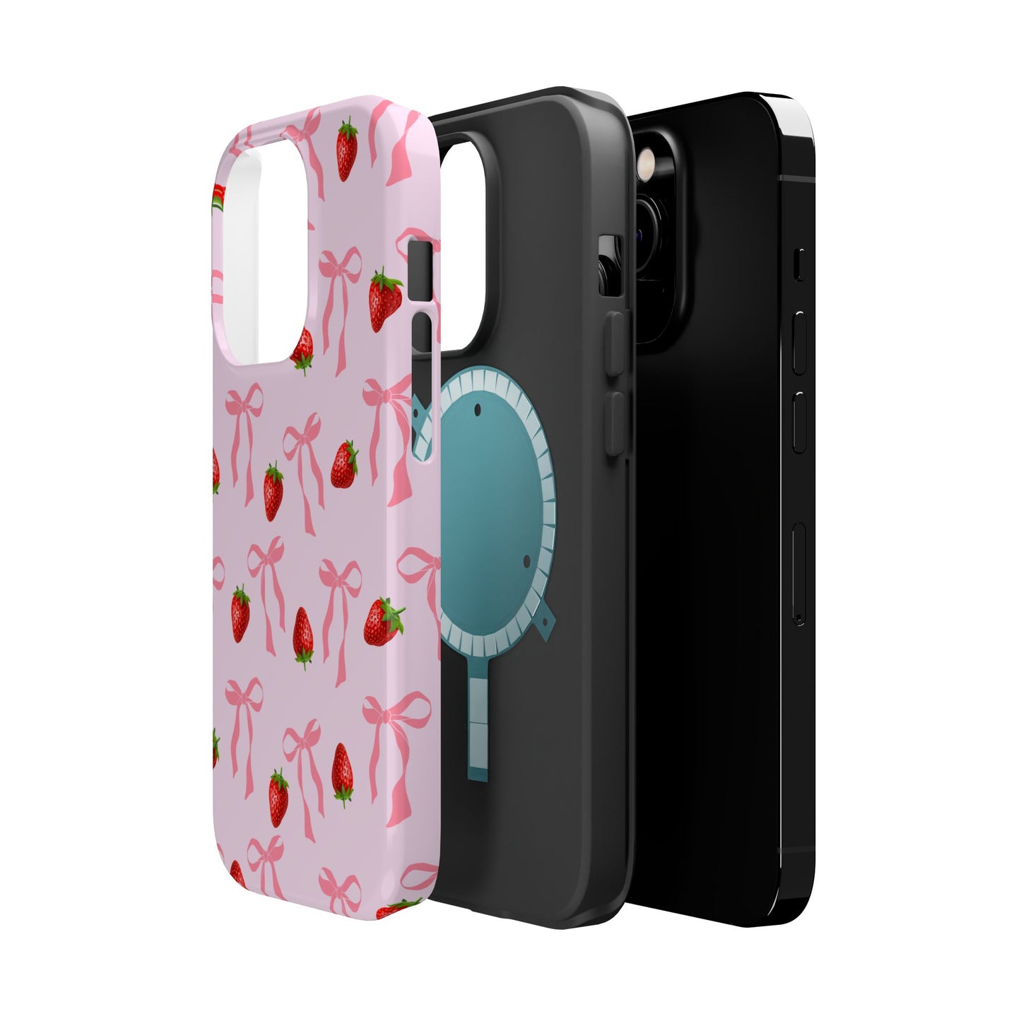 Pink Bow & Strawberry MagSafe iPhone® Case
