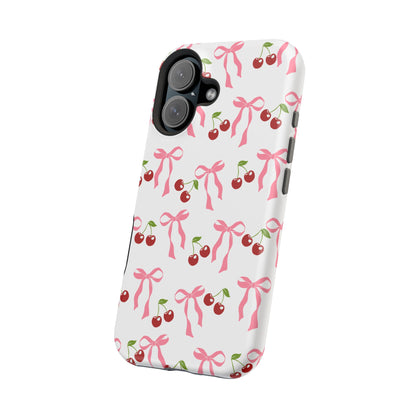 Pink Bows & Cherry MagSafe iPhone® Case