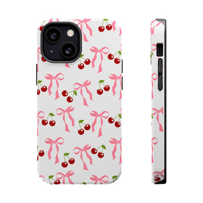 Pink Bows & Cherry MagSafe iPhone® Case