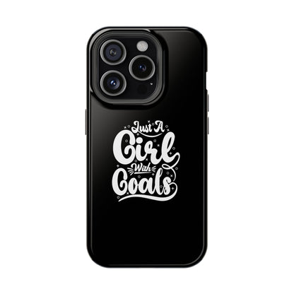 Girl with Goals MagSafe iPhone® Case Black