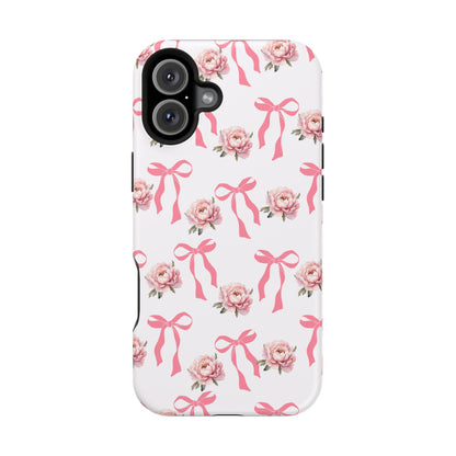 Pink Bows & Flowers MagSafe iPhone® Case