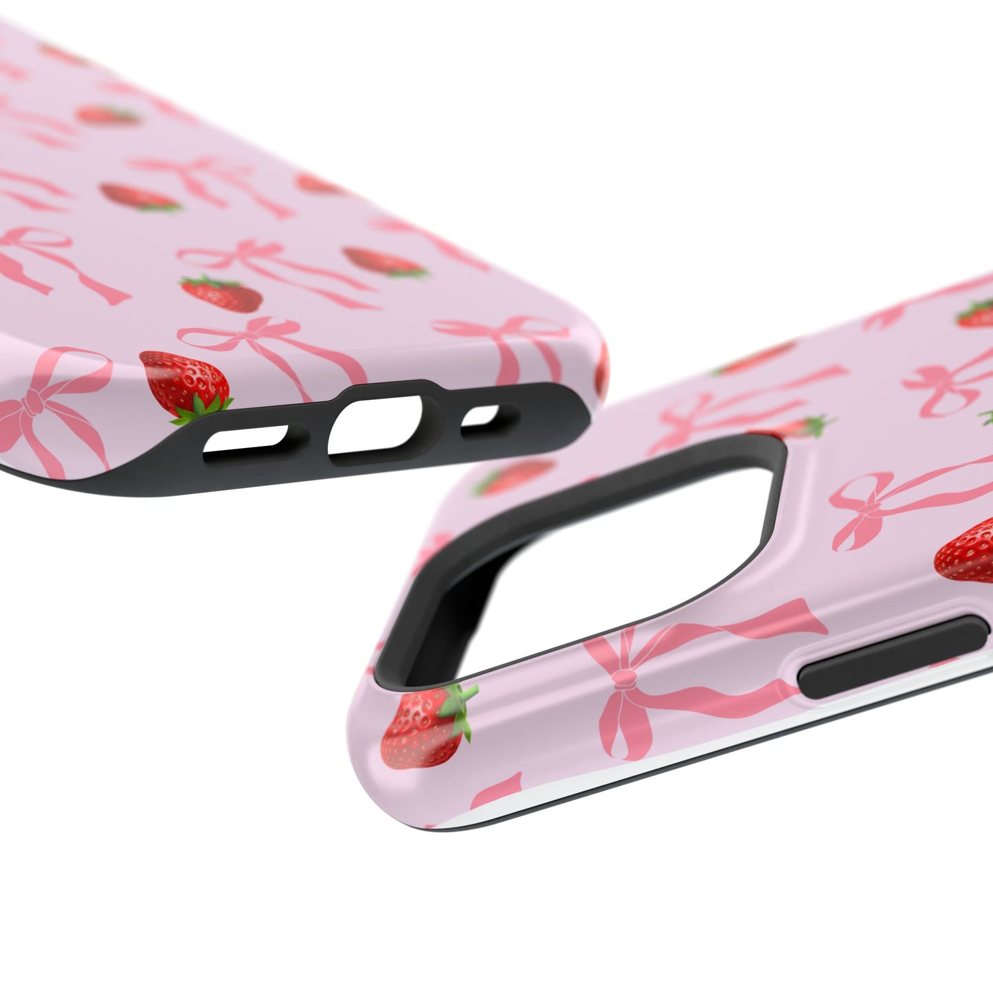 Pink Bow & Strawberry MagSafe iPhone® Case