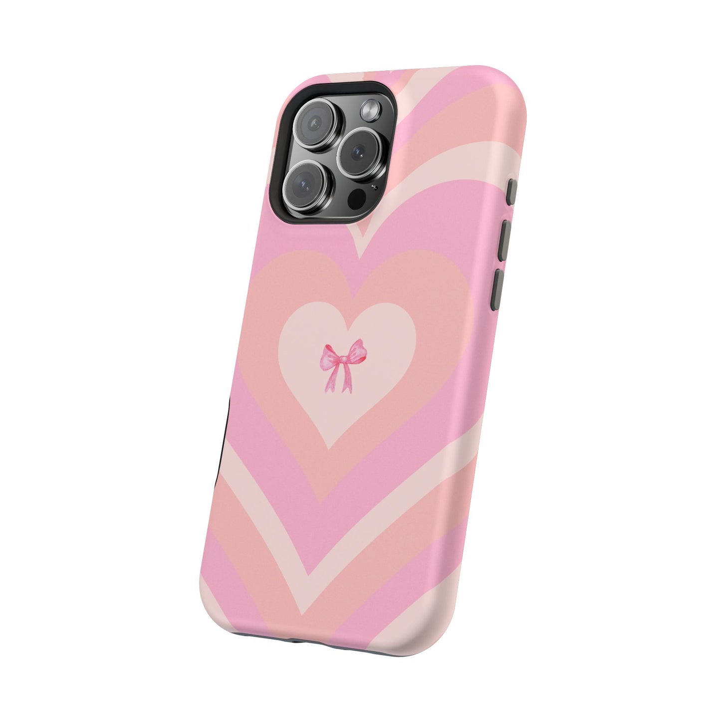 Pink Bow & Big Hearts MagSafe iPhone® Case