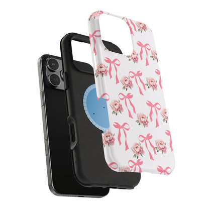 Pink Bow & Flowers MagSafe iPhone® Case