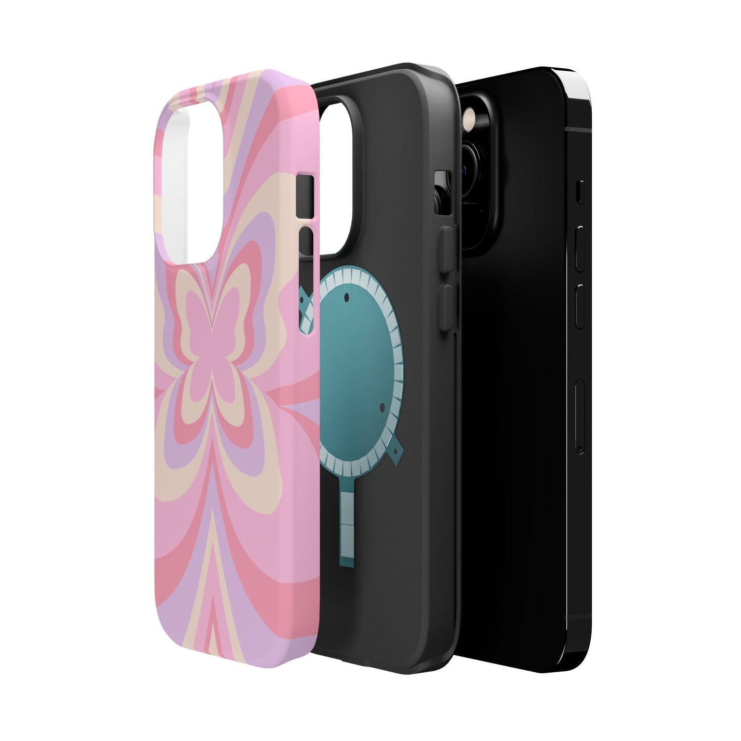 Pink Bow & Butterfly MagSafe iPhone® Case