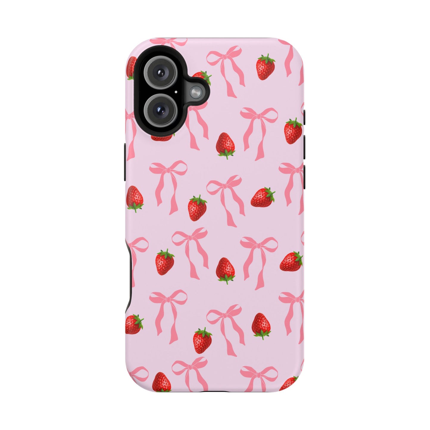 Pink Bow & Strawberry MagSafe iPhone® Case