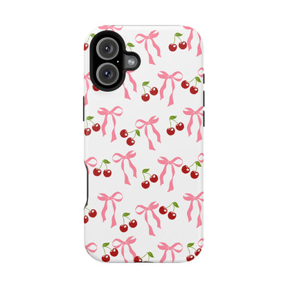 Pink Bows & Cherry MagSafe iPhone® Case